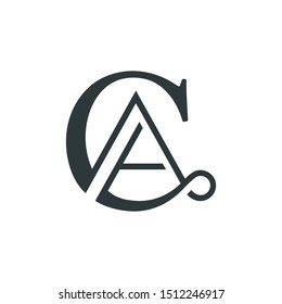CA initial monogram logo, eps 10