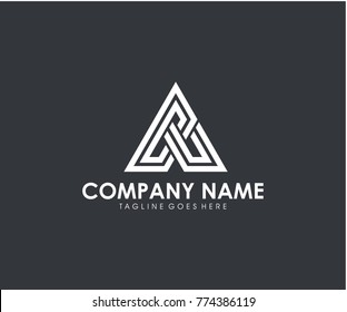 CA initial triangle logo vector eps 10