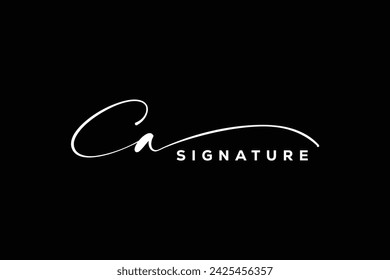 CA initials Handwriting signature logo. CA Hand drawn Calligraphy lettering Vector. CA letter real estate, beauty, photography letter logo design.