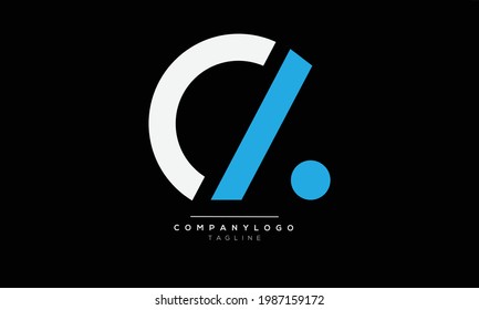 CA initials monogram letter text alphabet logo design