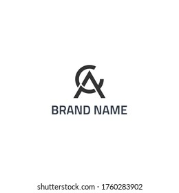 Logo für ca. Buchstaben, Vektorsymbol