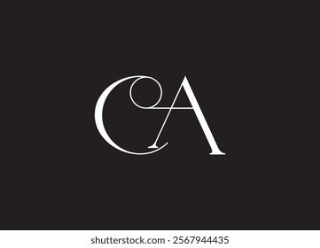 CA letter designs for logo and icons

