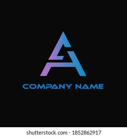 CA letter icon design on black background. Creative letter AMD/C A logo design. CA initials Logo design	