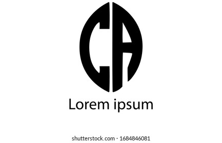ca letter initial template for the logo with great art form