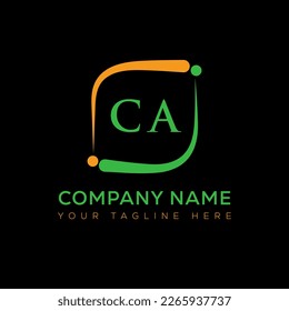 CA letter logo creative design. CA unique design.
