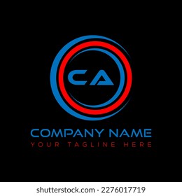 Diseño creativo del logotipo de la carta de la AC. Diseño único de CA.
