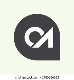 CA Letter Logo Design Creative Icon Modern Letters Vector Logo