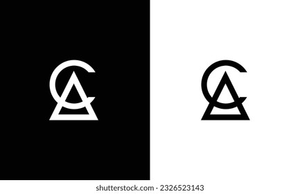 CA Letter Logo Design with Creative Modern Trendy Typography