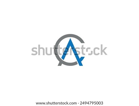CA Letter Logo Design with Creative Modern vector iicon template
