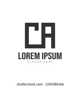 CA Letter logo design. Initial letter logo template design