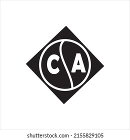 CA letter logo design on white background. CA creative  initials letter logo concept. CA letter design.