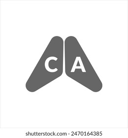 CA letter logo design on white background. Creative  modern CA letter logo design. Vector design.
Letters CA, CA logo  vector template.