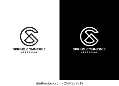 CA letter logo design on white and black background. SCA creative initials letter logo concept.
