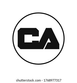 CA Letter Logo Design With Simple style