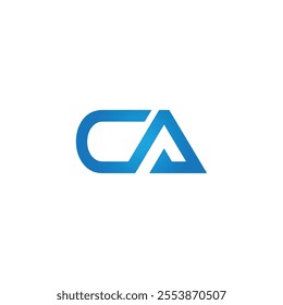 CA letter logo design template concept