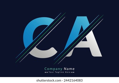 CA Letter logo design vector template.