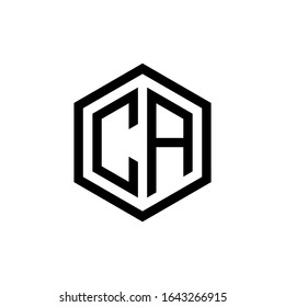 CA letter logo konsep icon template