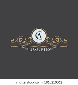 ca letter logo and luxuries logo.