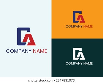 ca letter logo vector template