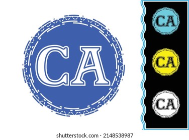 CA letter new logo and icon design template