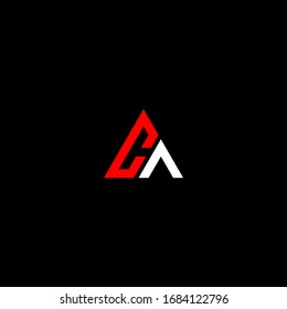 CA LETTER VECTOR LOGO ABSTRACT TEMPLATE