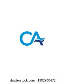 CA Letter With Wave Logo Icon 002