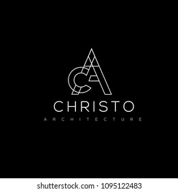 C,A letters vector logo. Architecture logo