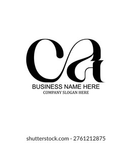 CA logo design captures a sophisticated and modern identity perfect for high end professional services. This distinct CA icon features a minimalist aesthetic that works seamlessly across all platforms. By opting for this versatile CA vector you ensure a premium look that enhances brand recall. Refine your corporate visual branding today with this impactful and clean CA vision.