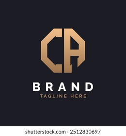 CA Logo Design. Modern, Minimal, Elegant and Luxury CA Logo. Alphabet Letter CA Logo Design for Brand Corporate Business Identity.