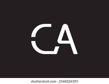 CA Logo Design Template Vector Graphic Branding Element.
