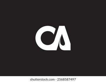 CA  Logo Design Template Vector Graphic Branding Element.
