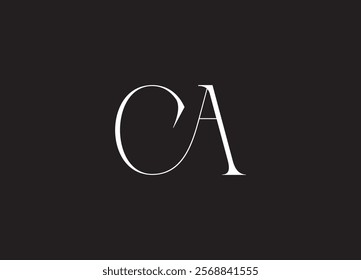 CA Logo Design Template Vector Graphic Branding Element.
