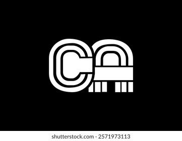 CA Logo Design Template Vector Graphic Branding Element.
