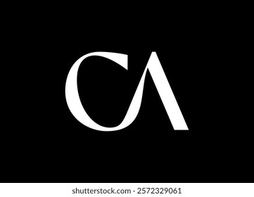 CA Logo Design Template Vector Graphic Branding Element.
