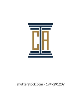 ca logo design vector icon symbol