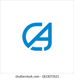 CA logo design vector sign