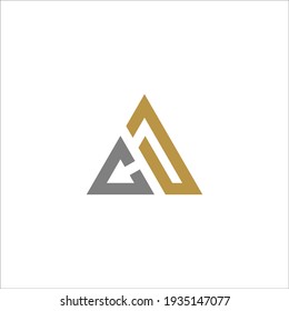 CA logo design vector sign