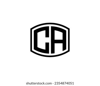 CA logo design vector template