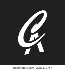 CA logo design,vector gradent background design.