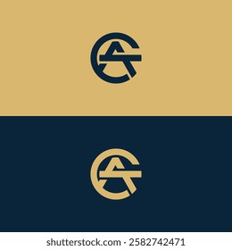 CA Logo, Letter C And Letter A Initial Logo Template. Simple and Minimal Letter AC or CA Monogram Logo Design.