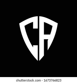 CA logo monogram with shield shape design template