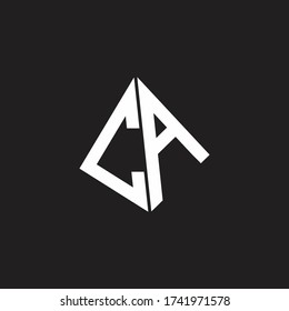 CA Logo monogram with standout triangle shape ribbon design template