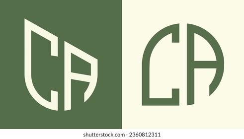 CA modern initial letter logo design vector bundle. It will be suitable for which company or brand name start those initial.