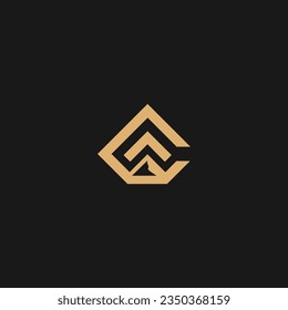 CA  mountain Joint Letters Business Company Logo Vector 