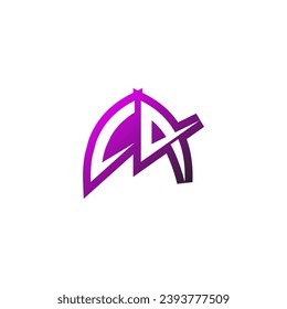 CA Premium emblem logo initial esport and gaming design concept