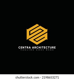 CA real estate's Unique modern flat abstract logo design with orange and gray colors.