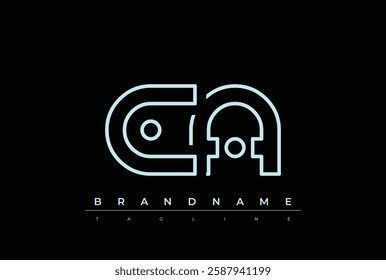 CA Technology Letter Logo Template. This tech letter logo is a graphic mark that uses letters to represent a technology company.