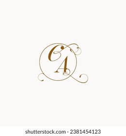 Símbolo único del logo de la boda de CA de tu matrimonio y puedes usarlo en tu papelería de boda