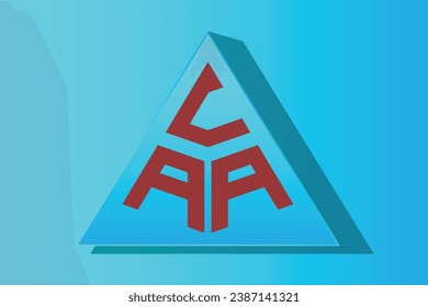CAA, AA, logos. Abstract initial monogram letter alphabet logo design