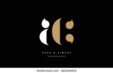 CA,AC,C,A Abstrakte Buchstaben Logo Monogramm